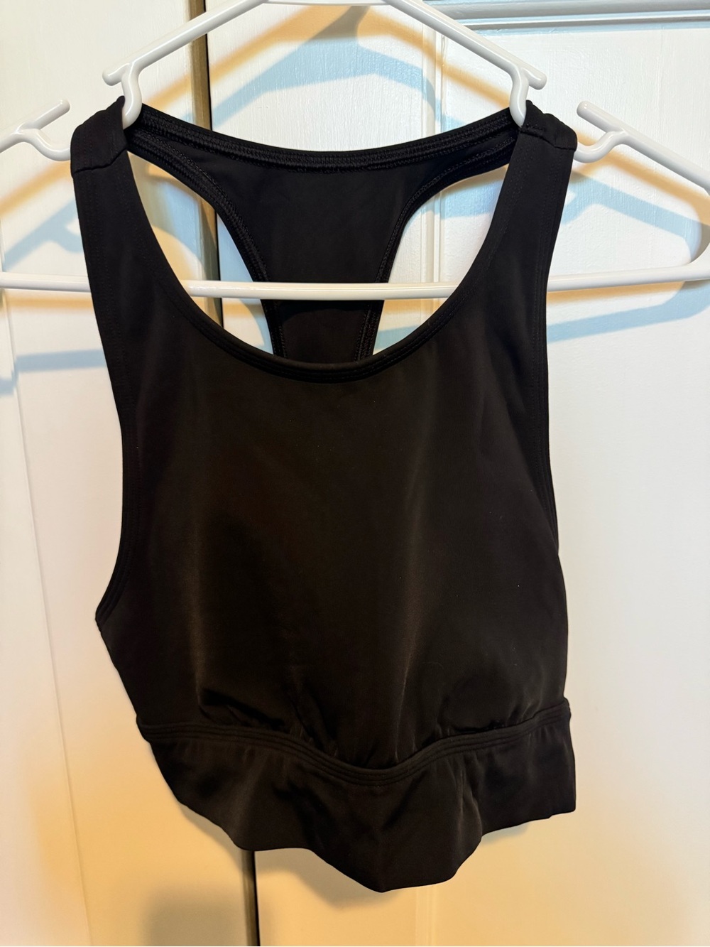 aerie Black Racerback Cropped Athletic Tank